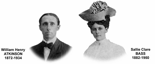 Grandfather (William Henry Atkinson) & Grandmother (Sallie Clare Bass)